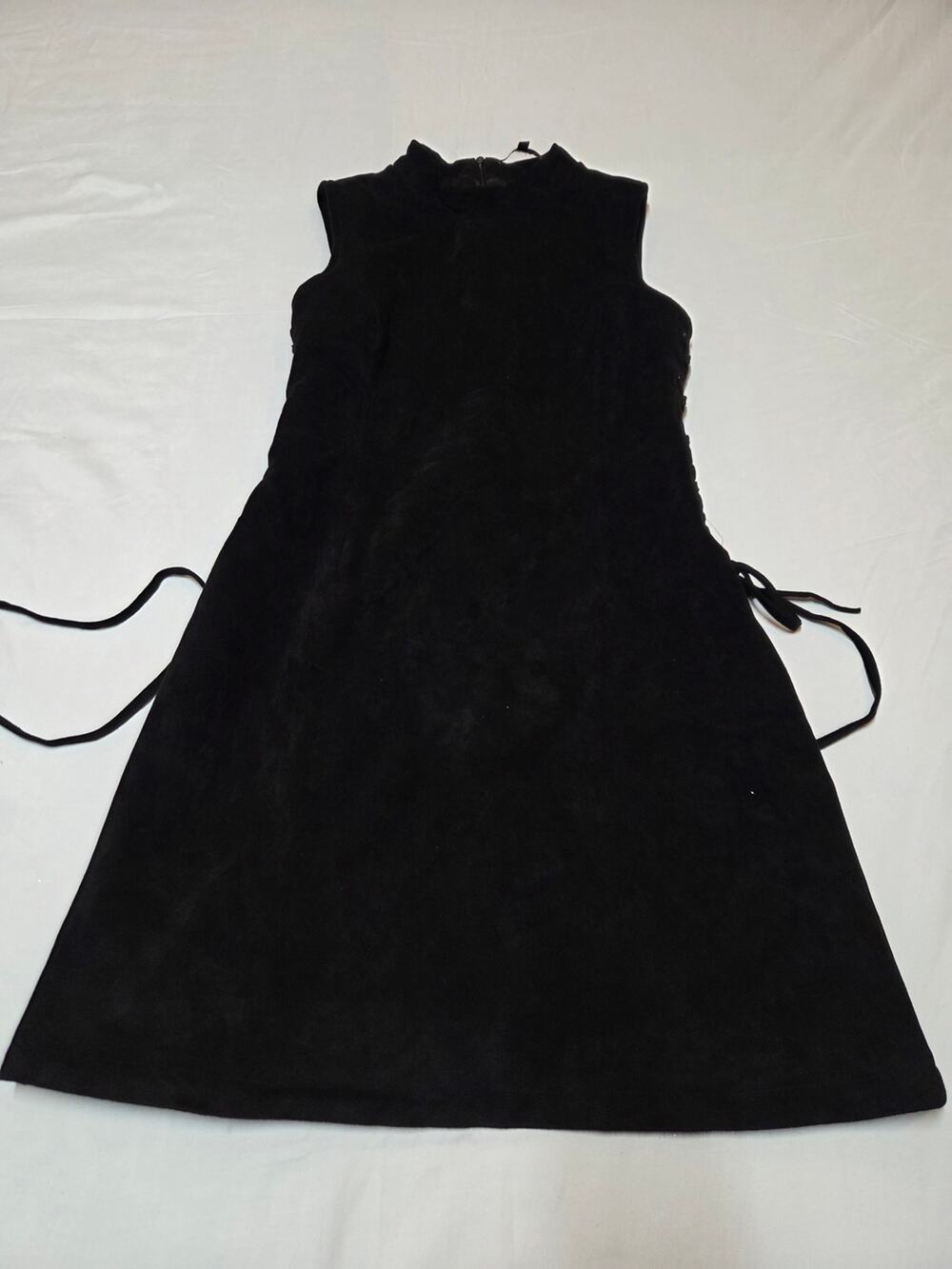 Miss Me Black Sleeveless Midi A-Line Dress